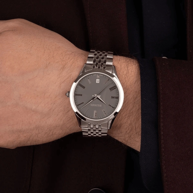 Balmain,Classic R 41mm,41mm,Stainless Steel,Smoky Coal,Quartz,Day,Sapphire,Crystal Glass,B4101,B4101.31.61