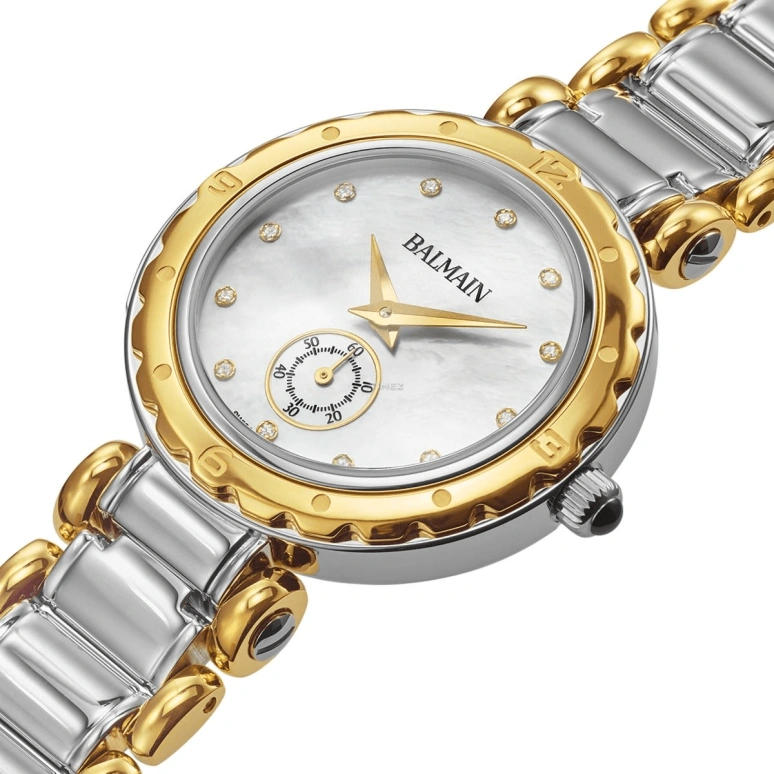 Balmain,Balmainia 32mm,32mm,Stainless Steel,White,Quartz,Sapphire,Crystal Glass,Round,B4552,B4552.39.85