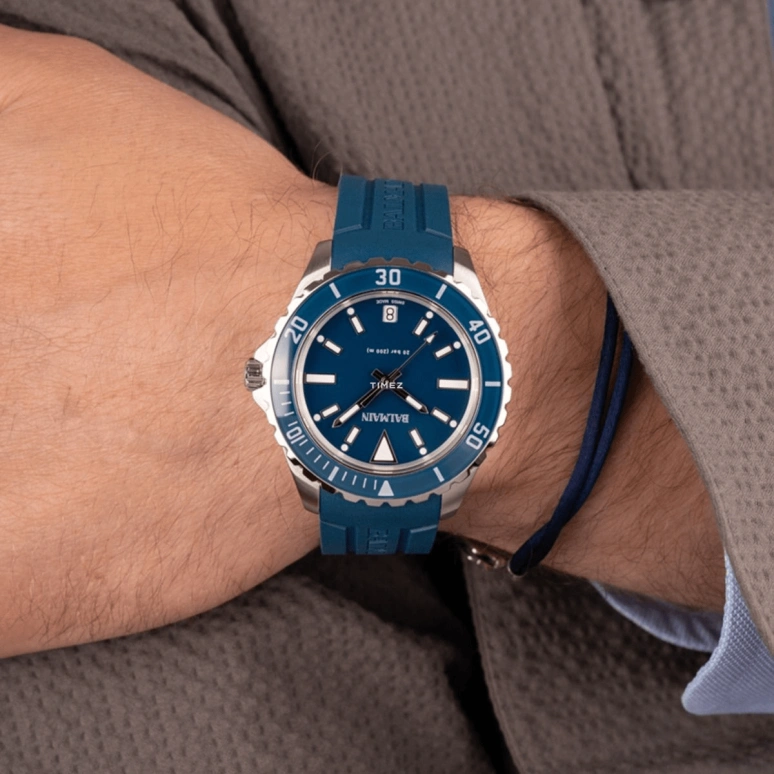 Balmain,Ophrys 42.50mm,42.50mm,Stainless Steel,Blue,Quartz,Day,Sapphire,Crystal Glass,B4341,B4341.72.95