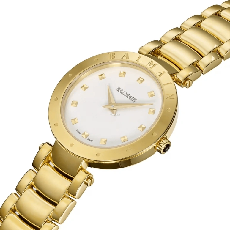 Balmain,Balmainia 33mm,33mm,Stainless Steel,White,Quartz,Sapphire,Crystal Glass,Round,B4250,B4250.33.25