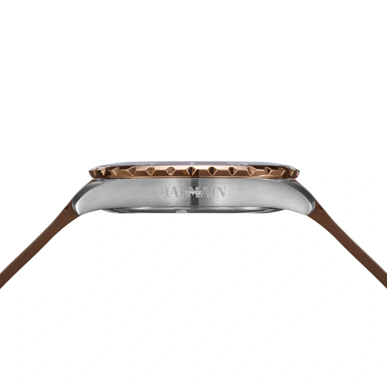 Balmain,Ophrys 42.50mm,42.50mm,Stainless Steel,Brown,Quartz,Day,Sapphire,Crystal Glass,B4348,B4348.52.55