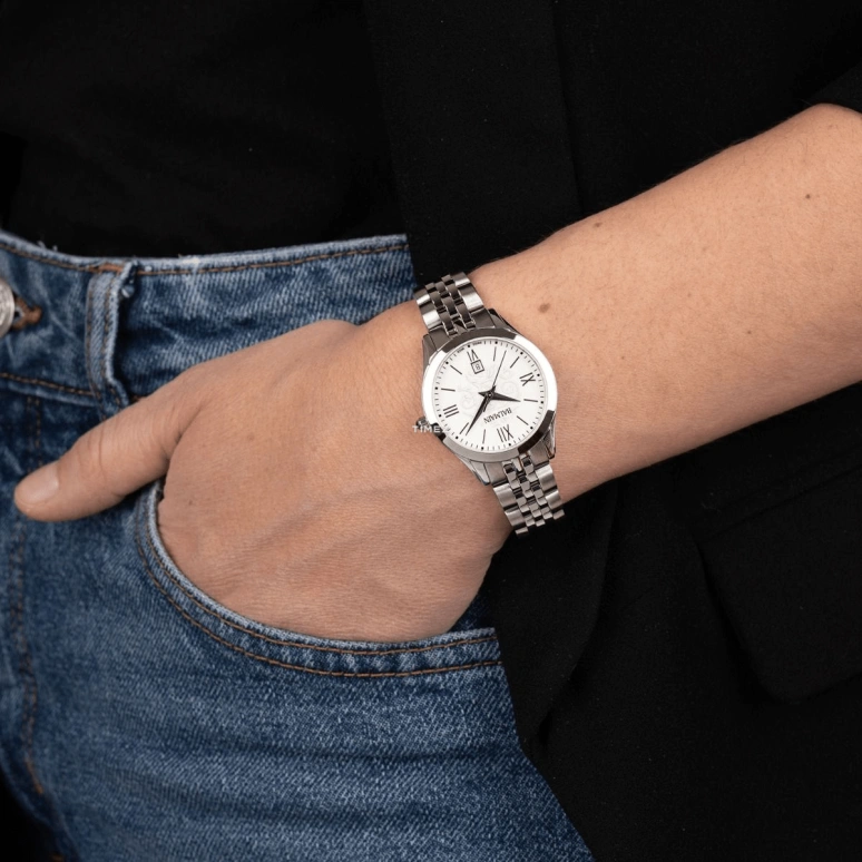 Balmain,Classic R 30mm,30mm,Stainless Steel,White,Quartz,Day,Sapphire,Crystal Glass,B4111,B4111.31.12