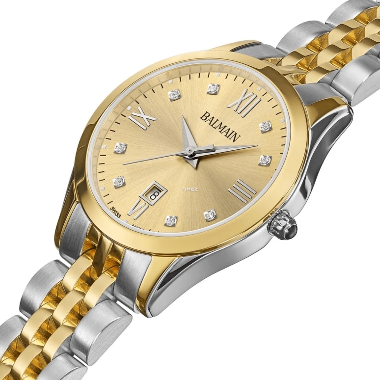 Balmain,Classic R 30mm,30mm,Stainless Steel,Gold,Quartz,Day,26280hours,B4112,B4112.31.25