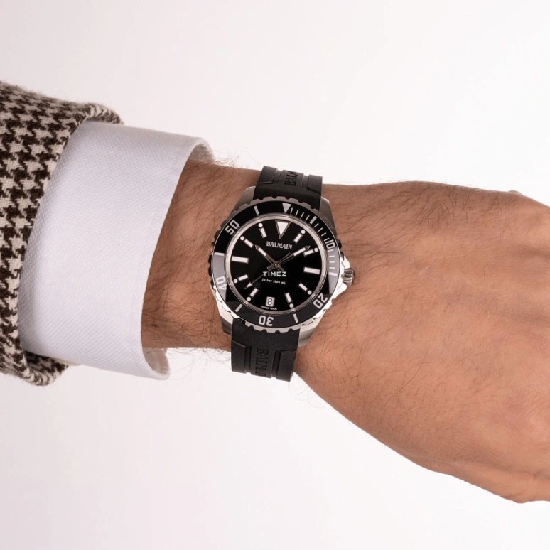 Balmain,Ophrys 42.50mm,42.50mm,Stainless Steel,Black,Quartz,Day,Sapphire,Crystal Glass,B4347,B4347.32.65