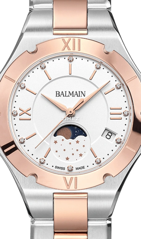 Balmain,Be Balmain 33mm,33mm,Stainless Steel,White,Quartz,Moonphase,Day,B4598,B4598.33.22