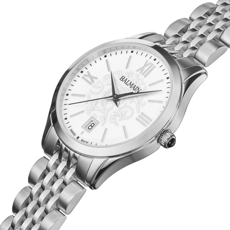 Balmain,Classic R 34mm,34mm,Stainless Steel,White,Quartz,Day,Sapphire,Crystal Glass,B4311,B4311.31.12