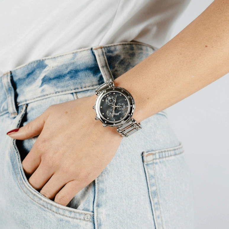 Balmain,Balmainia 38mm,38mm,Stainless Steel,Black,Quartz,Chronograph,Day,B5631,B5631.33.65