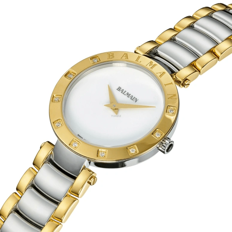 Balmain,Balmainia 33mm,33mm,Stainless Steel,White,Quartz,Sapphire,Crystal Glass,Round,B4254,B4254.39.25