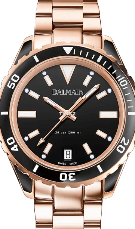 Balmain,Ophrys 38.50mm,38.50mm,Stainless Steel,Ceramic,Black,Quartz,Day,Sapphire,Crystal Glass,B4337,B4337.33.65
