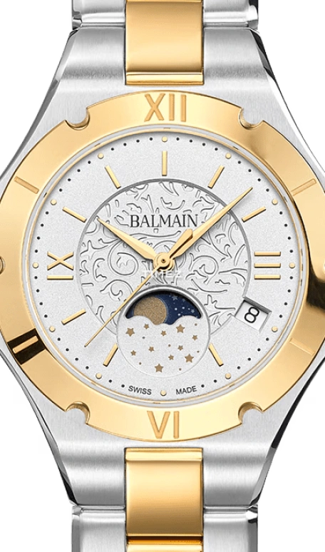 Balmain,Be Balmain 33mm,33mm,Stainless Steel,Silver White,Quartz,Moonphase,Day,B4592,B4592.39.12