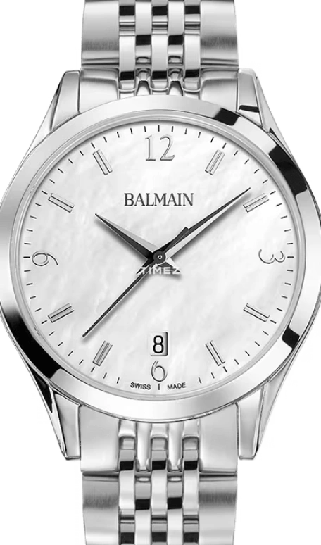 Balmain,Classic R 34mm,34mm,Stainless Steel,Silver White,Quartz,Day,Sapphire,Crystal Glass,B4311,B4311.31.84