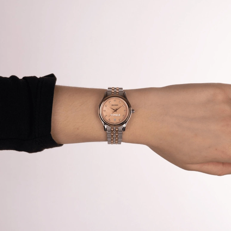 Balmain,Beleganza 27.50mm,27.50mm,Stainless Steel,Pink Red,Quartz,Day,Sapphire,Crystal Glass,B8348,B8348.33.46