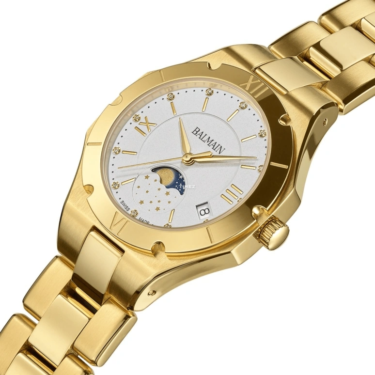 Balmain,Be Balmain 33mm,33mm,Stainless Steel,Silver,Quartz,Moonphase,Day,B4590,B4590.33.22