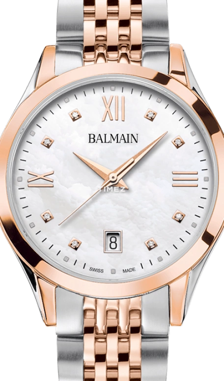 Balmain,Classic R 34mm,34mm,Stainless Steel,White,Quartz,Day,Sapphire,Crystal Glass,B4318,B4318.31.82