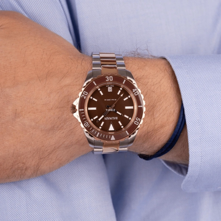 Balmain,Ophrys 42.50mm,42.50mm,Stainless Steel,Brown,Quartz,Day,Sapphire,Crystal Glass,B4348,B4348.33.55