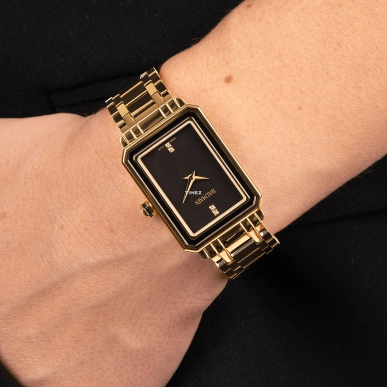 Balmain,Eirini 25x33mm,25x33mm,Stainless Steel,Black,Quartz,26280hours,Sapphire,Crystal Glass,B4392,B4392.33.67