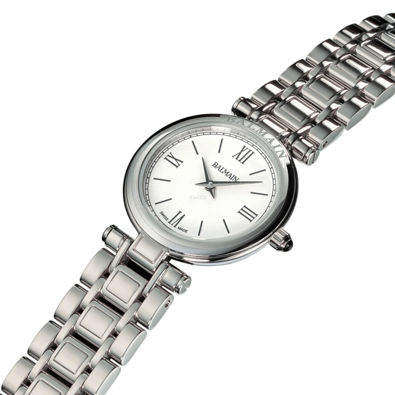 Balmain,Haute Elegance 24mm,24mm,Stainless Steel,White,Quartz,Sapphire,Crystal Glass,Round,B8091,B8091.33.22
