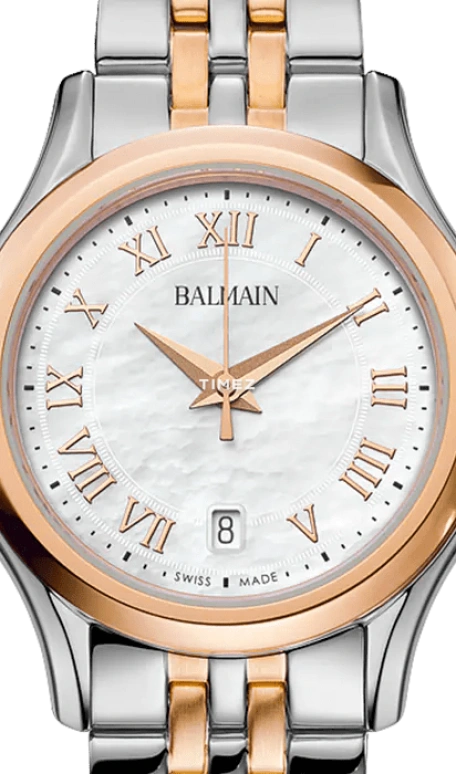 Balmain,Beleganza 27.50mm,27.50mm,Stainless Steel,Silver White,Quartz,Day,Sapphire,Crystal Glass,B8348,B8348.33.82