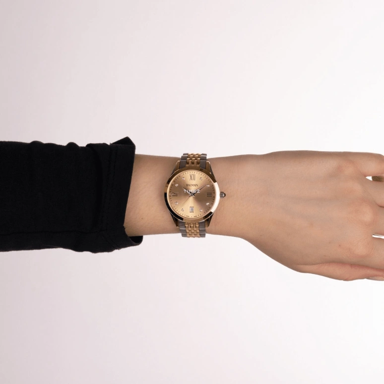 Balmain,Classic R 34mm,34mm,Stainless Steel,Gold,Quartz,Day,Sapphire,Crystal Glass,B4312,B4312.31.25