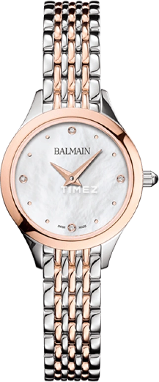 Balmain,Balmain de Balmain 25mm,25mm,Stainless Steel,Silver White,Quartz,Sapphire,Crystal Glass,Round,B4938,B4938.33.85