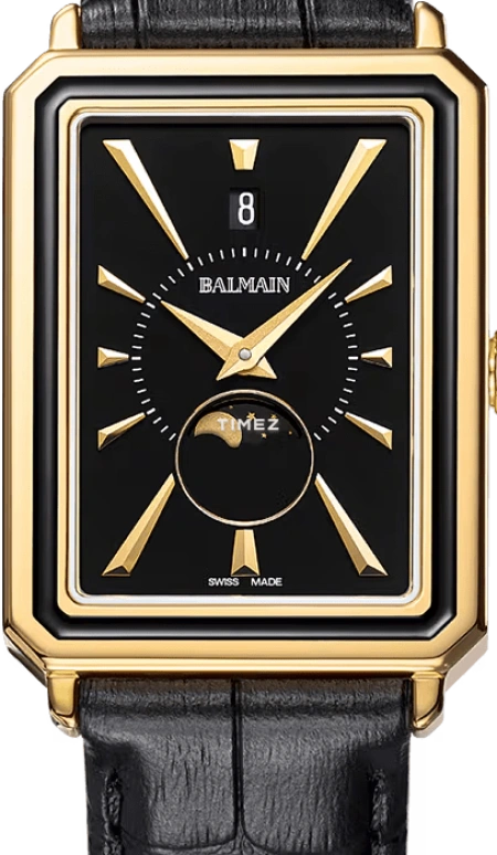 Balmain,Eirini 28x37mm,28x37mm,Stainless Steel,Black,Quartz,Moonphase,Day,B4412,B4412.32.65