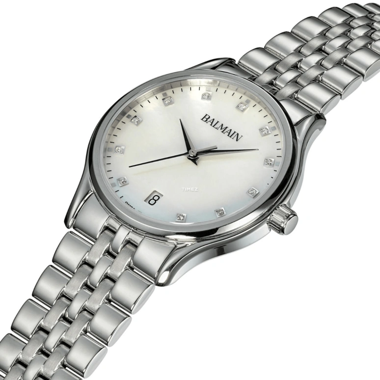 Balmain,Beleganza 32mm,32mm,Stainless Steel,White,Quartz,Day,Sapphire,Crystal Glass,B8351,B8351.33.86