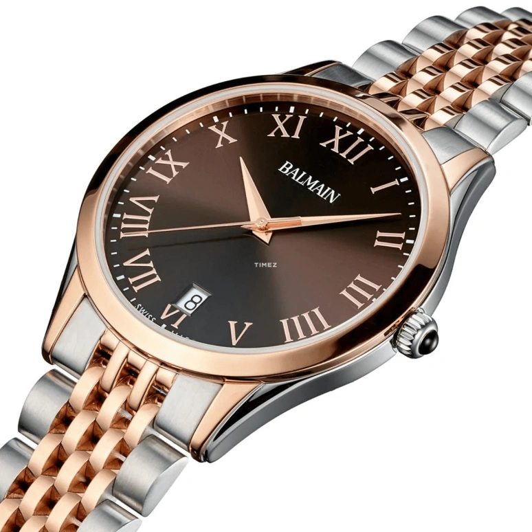 Balmain,Classic R 40.60mm,40.60mm,Stainless Steel,Brown,Quartz,Day,Sapphire,Crystal Glass,B4108,B4108.31.52