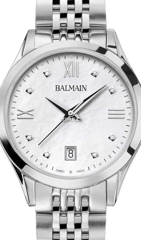 Balmain,Classic R 34mm,34mm,Stainless Steel,Silver White,Quartz,Day,Sapphire,Crystal Glass,B4311,B4311.31.82