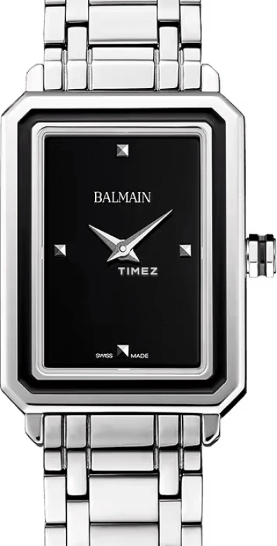Balmain,Eirini 25x33mm,25x33mm,Stainless Steel,Black,Quartz,26280hours,Sapphire,Crystal Glass,B4391,B4391.33.66