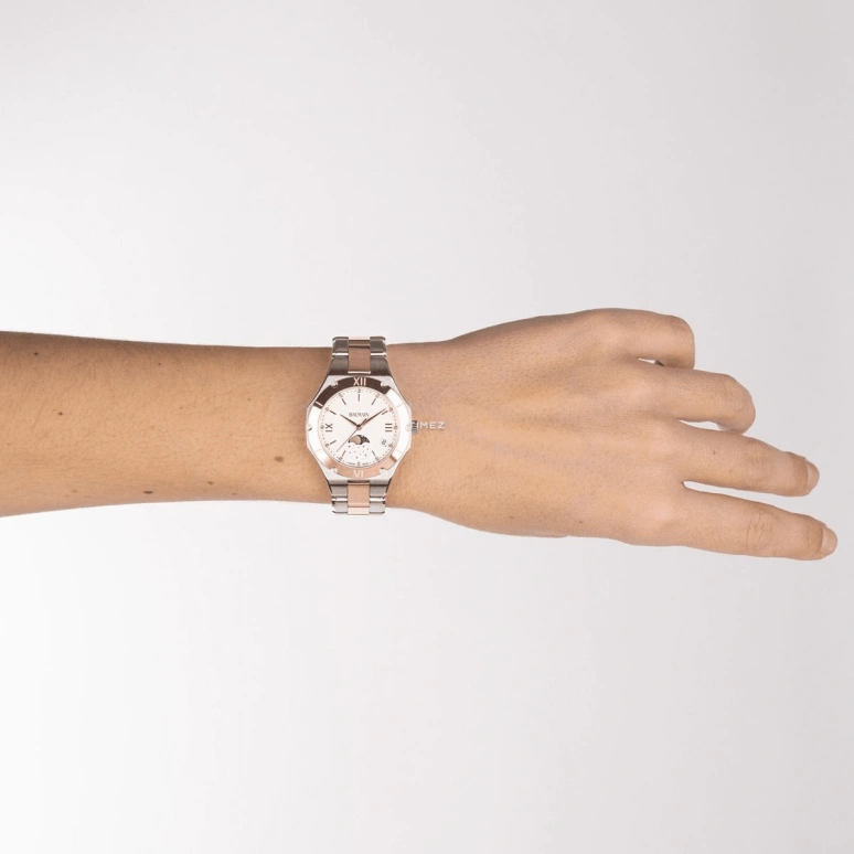 Balmain,Be Balmain 33mm,33mm,Stainless Steel,White,Quartz,Moonphase,Day,B4598,B4598.33.22