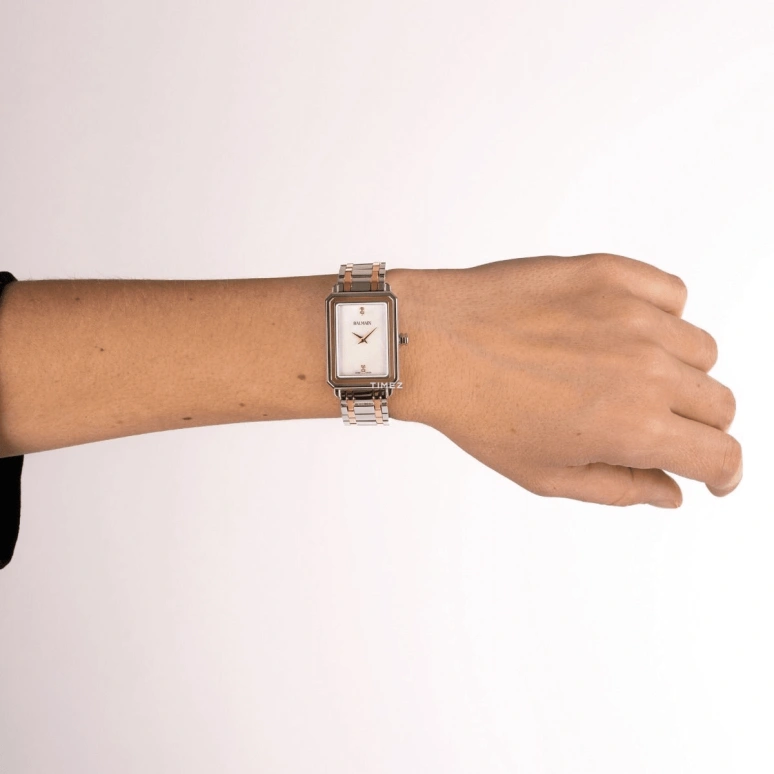 Balmain,Eirini 25x33mm,25x33mm,Stainless Steel,White,Quartz,26280hours,Sapphire,Crystal Glass,B4382,B4382.39.87