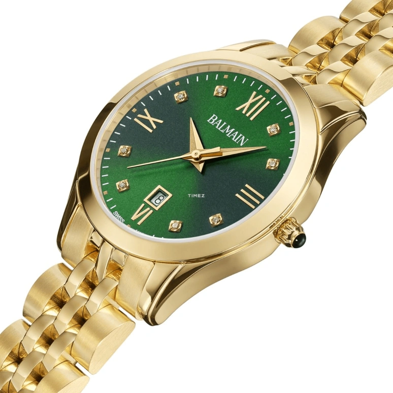 Balmain,Classic R 30mm,30mm,Stainless Steel,Green,Quartz,Day,26280hours,B4110,B4110.31.75