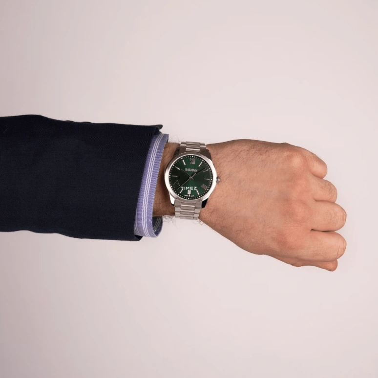 Balmain,Madrigal 40mm,40mm,Stainless Steel,Green,Quartz,Day,Sapphire,Crystal Glass,B1461,B1461.33.72