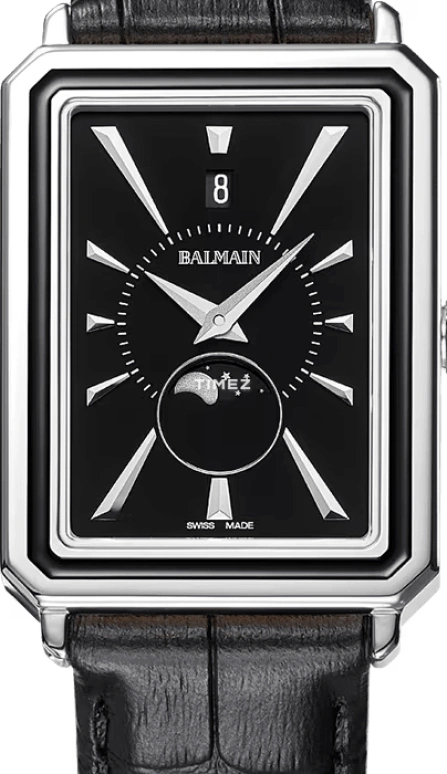 Balmain,Eirini 28x37mm,28x37mm,Stainless Steel,Black,Quartz,Moonphase,Day,B4411,B4411.32.65