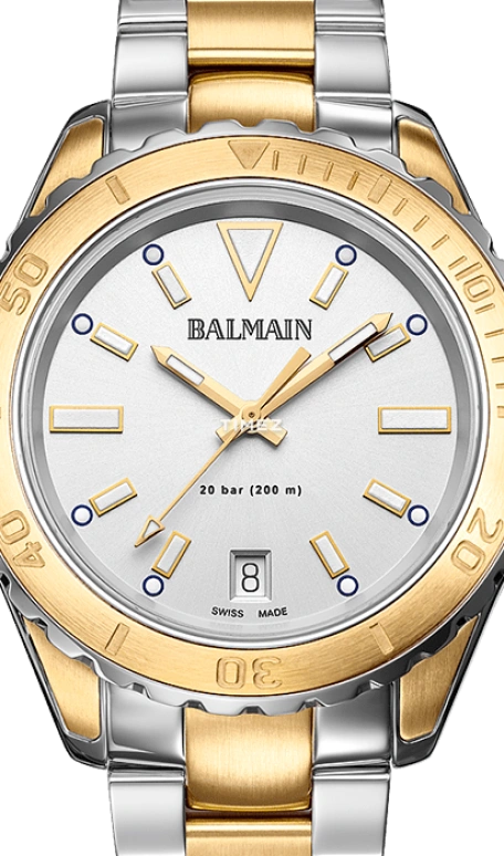 Balmain,Ophrys 38.50mm,38.50mm,Stainless Steel,Silver,Quartz,Day,Sapphire,Crystal Glass,B4332,B4332.39.25