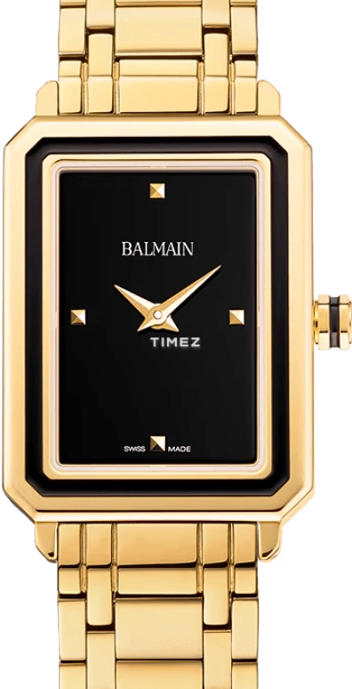 Balmain,Eirini 25x33mm,25x33mm,Stainless Steel,Black,Quartz,26280hours,Sapphire,Crystal Glass,B4392,B4392.33.66