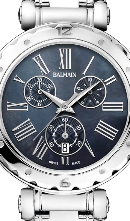 Balmain,Balmainia 38mm,38mm,Stainless Steel,Black,Quartz,Chronograph,Day,B5631,B5631.33.62