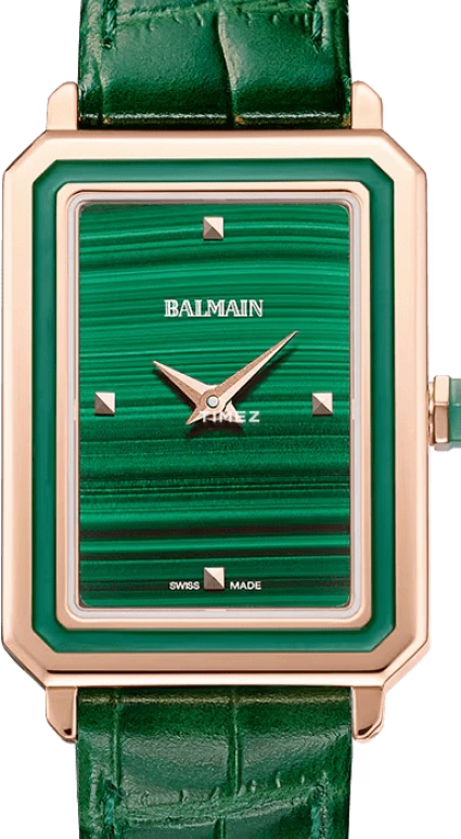 Balmain,Eirini 25x33mm,25x33mm,Stainless Steel,Green,Quartz,26280hours,Sapphire,Crystal Glass,B4394,B4394.92.76