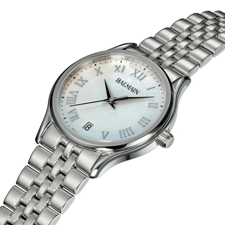 Balmain,Beleganza 32mm,32mm,Stainless Steel,White,Quartz,Day,Sapphire,Crystal Glass,B8351,B8351.33.82