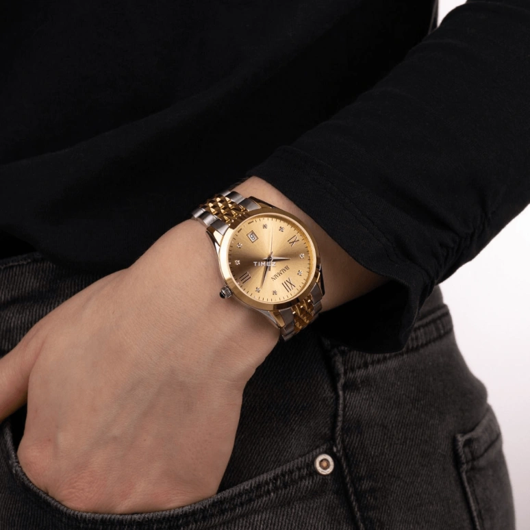 Balmain,Classic R 34mm,34mm,Stainless Steel,Gold,Quartz,Day,Sapphire,Crystal Glass,B4312,B4312.31.25