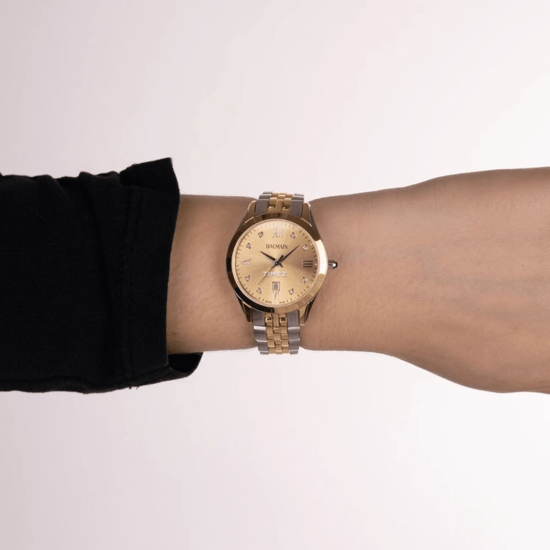 Balmain,Classic R 30mm,30mm,Stainless Steel,Gold,Quartz,Day,26280hours,B4112,B4112.31.25