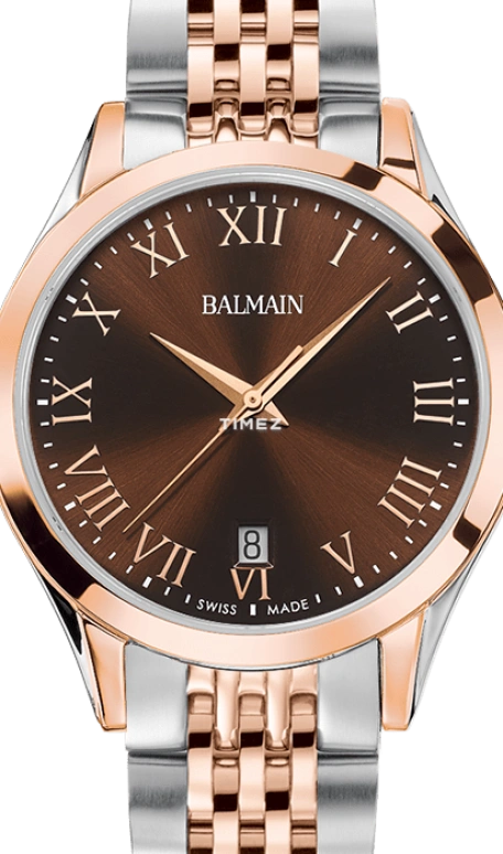 Balmain,Classic R 34mm,34mm,Stainless Steel,Brown,Quartz,Day,Sapphire,Crystal Glass,B4318,B4318.31.52