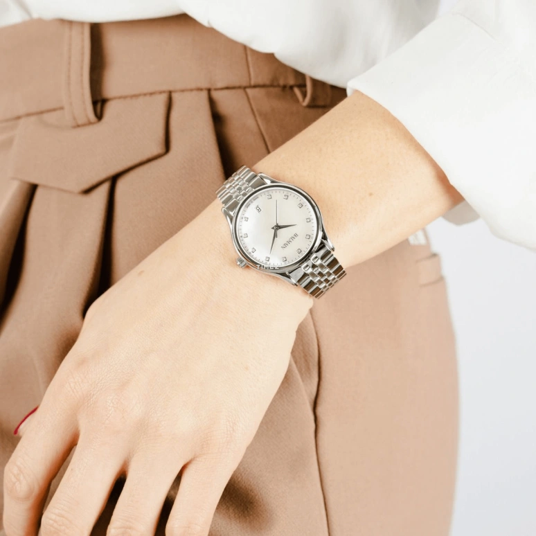 Balmain,Beleganza 32mm,32mm,Stainless Steel,White,Quartz,Day,Sapphire,Crystal Glass,B8351,B8351.33.86