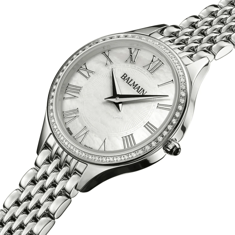 Balmain,Balmain de Balmain 29mm,29mm,Stainless Steel,Silver White,Quartz,26280hours,Sapphire,Crystal Glass,B3916,B3916.33.82