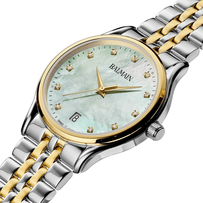 Balmain,Beleganza 32mm,32mm,Stainless Steel,Green,Quartz,Day,Sapphire,Crystal Glass,B8352,B8352.39.76