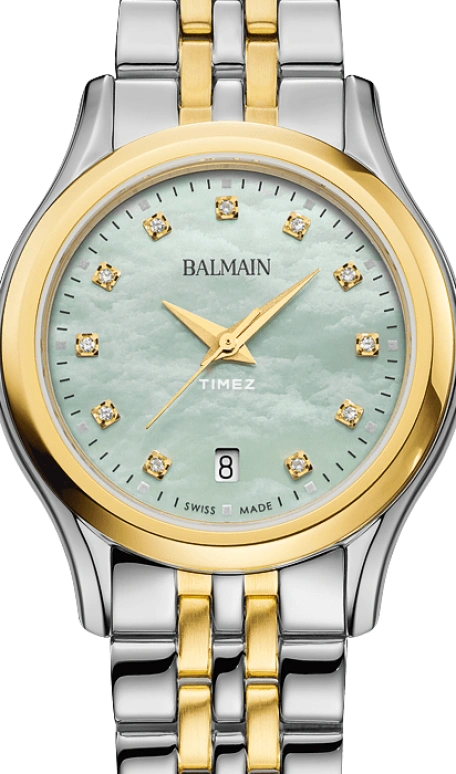 Balmain,Beleganza 27.50mm,27.50mm,Stainless Steel,Green,Quartz,Day,Sapphire,Crystal Glass,B8342,B8342.39.76
