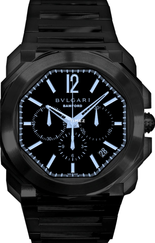 Bamford Watch Department,Other 41mm,41mm,Stainless Steel,Black,Automatic,Chronograph,Day,BWD,BWD-BVL-OCT-VELO-BLK