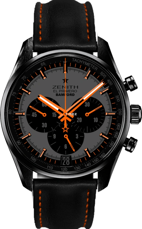 Bamford Watch Department,Other 42mm,42mm,Stainless Steel,Grey,Black,Automatic,Chronograph,Day,BWD,BWD-ZEN-ELPRIM-ST-003
