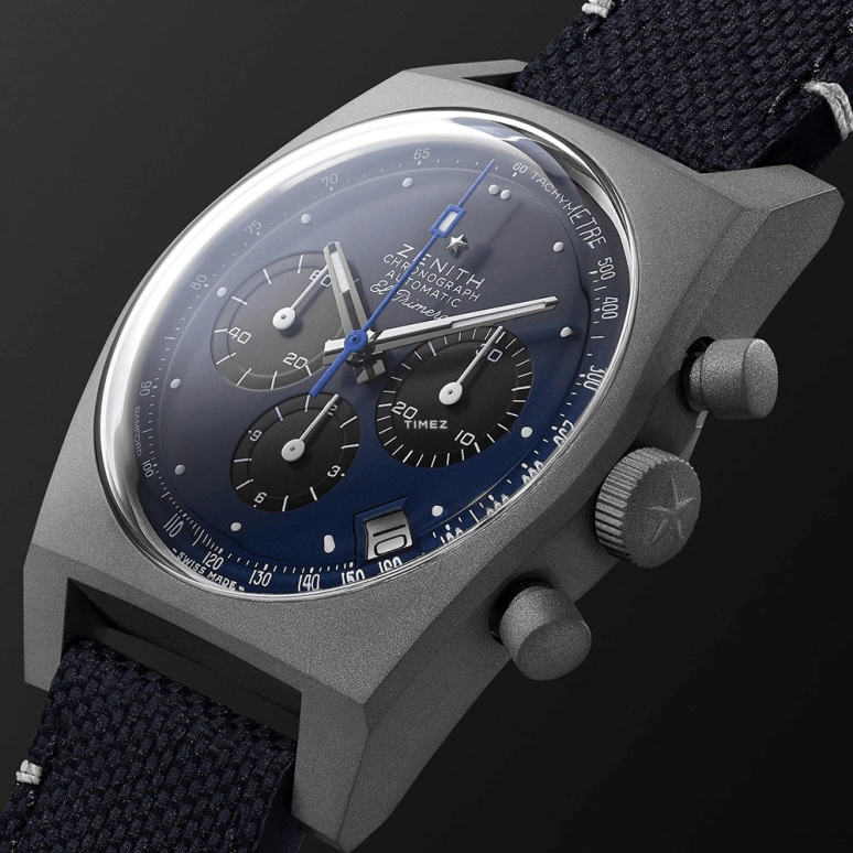 Bamford Watch Department,Other 37mm,37mm,Titanium,Blue,Black,Automatic,Chronograph,Day,BWD,BWD-ZEN-LE-384-REVIVAL