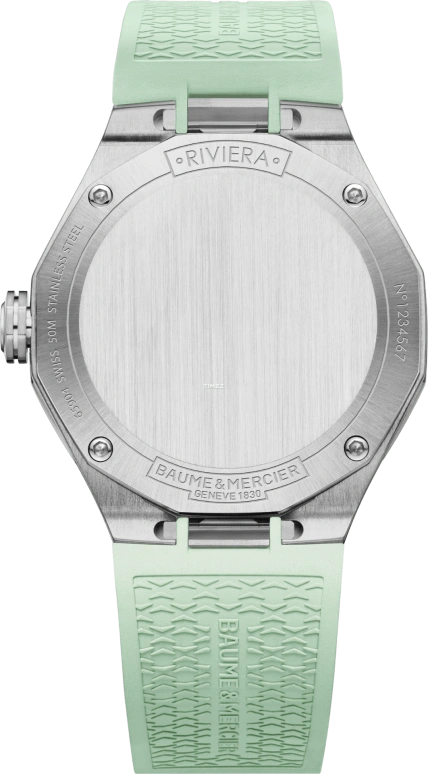 Baume & Mercier,Riviera 36mm,36mm,Stainless Steel,Green,Quartz,Day,Sapphire,Crystal Glass,10611